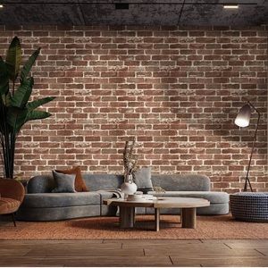 Red Brick Peel & Stick Wallpaper New